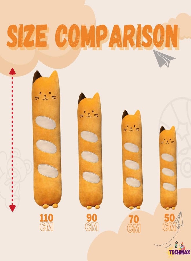 TechMax Solution Bread Pillow Plushie Doll Toy Soft Cartoon Kitten Stuffed Animal Funny Food Plushie Gift for Kids Girlfriend - Image 2